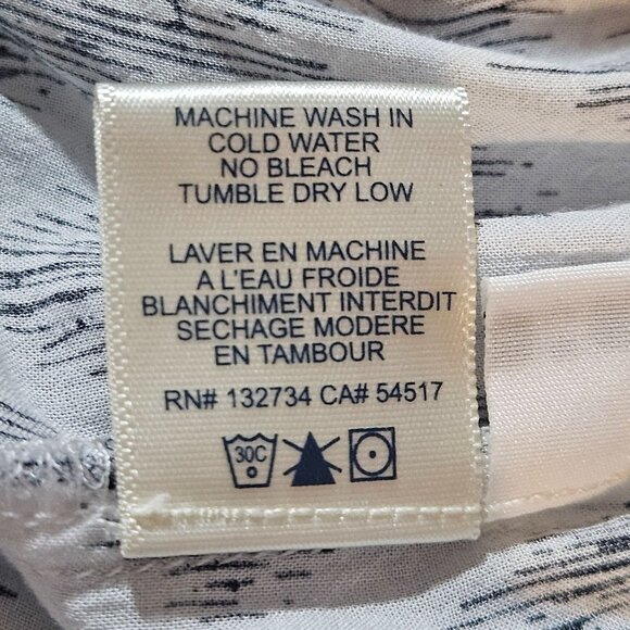 Cloth & Stone Button-Up Top Gray Diamond Print Size M Lightweight Boho Casual - Picture 11 of 11